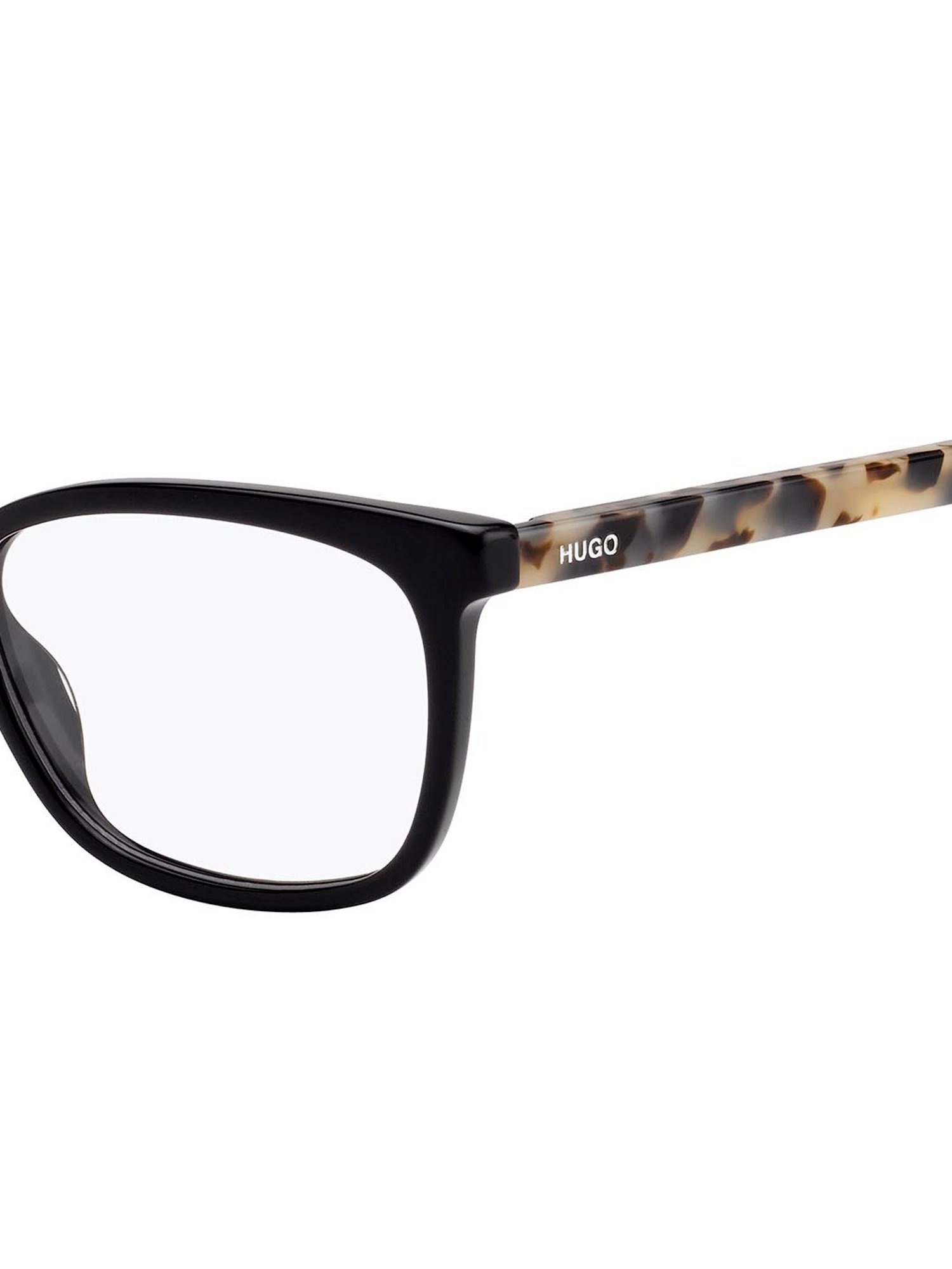 HUGO Black Rectangular Eye Frames for Women