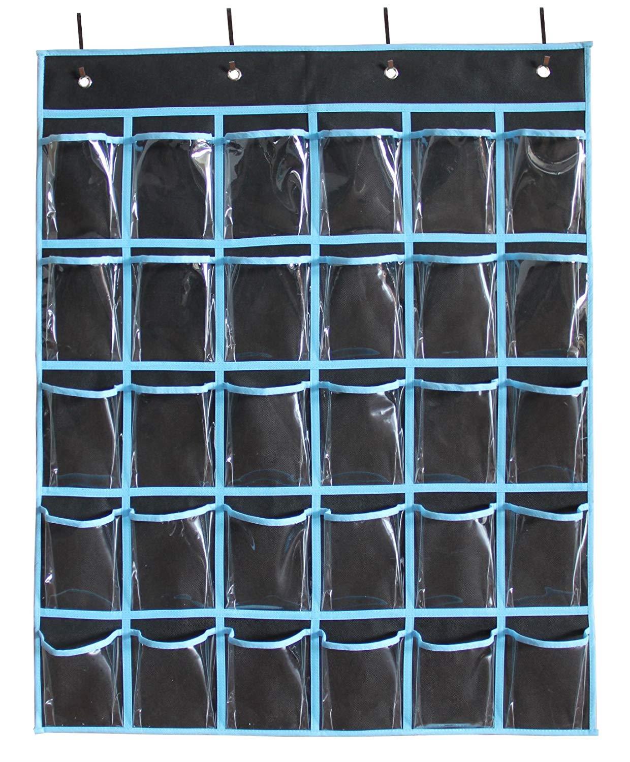 MISSLO Classroom Pocket Chart For Cell Phones Calculators, 30 Clear Pockets