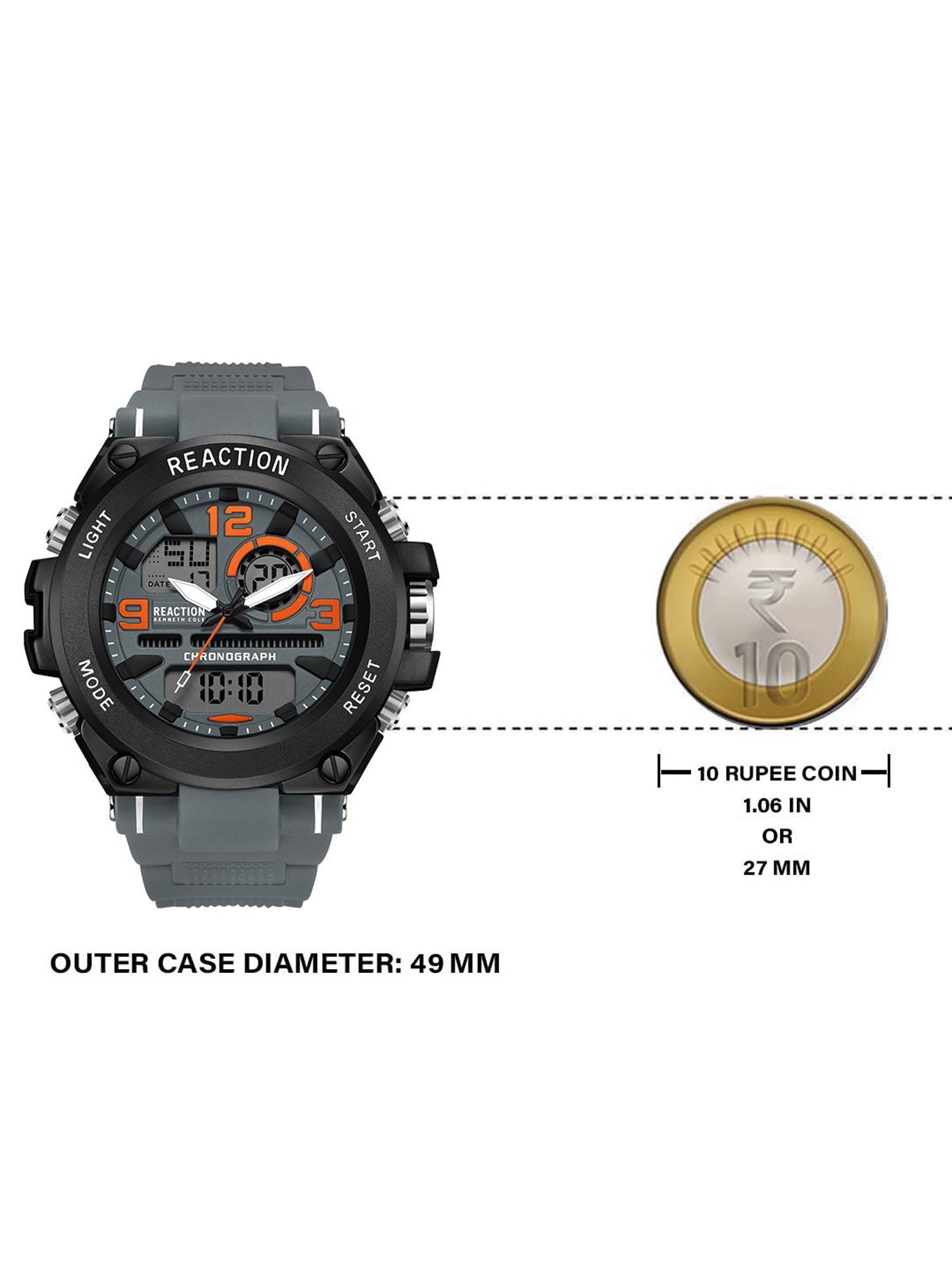 Reaction Kenneth Cole KRWGP9008102 Analog-Digital Watch for Men