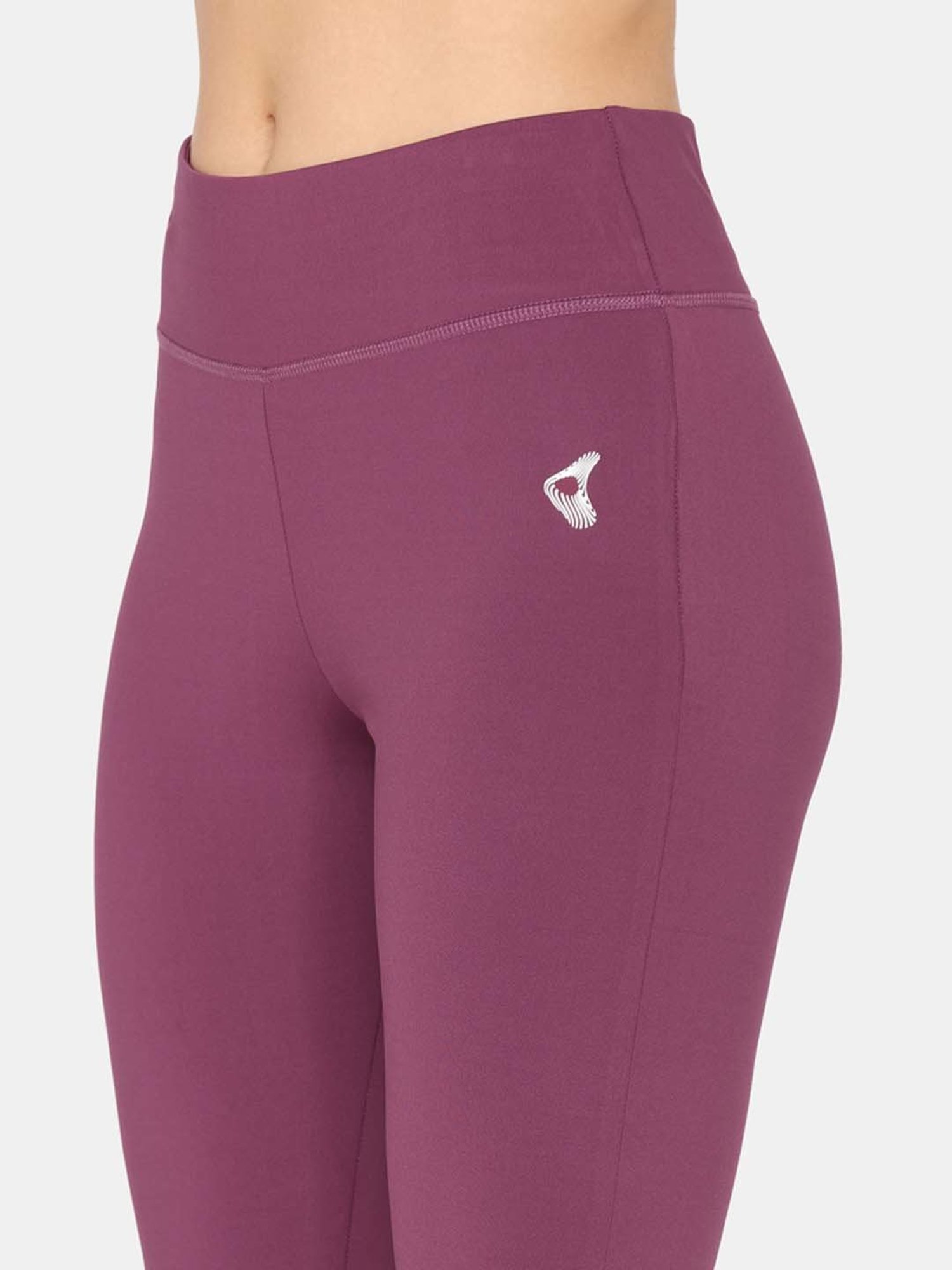Zelocity by Zivame Purple Slim Fit Sports Tights