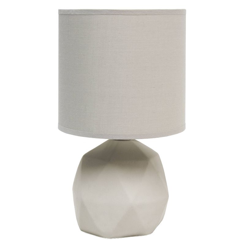 Geometric Concrete Lamp with Shade Gray - Simple Designs