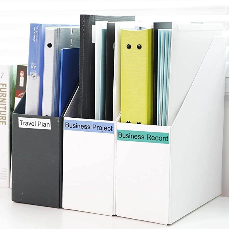 Compatible Label Tape Replacement for Brother Ptouch 18mm 0.7 Inch Tape, TZ Colored Laminated Tape (Black on White/Red/Blue/Yellow/Green) for Ptouch Label Maker D400 D600, 3/4 inch, 5 Pack