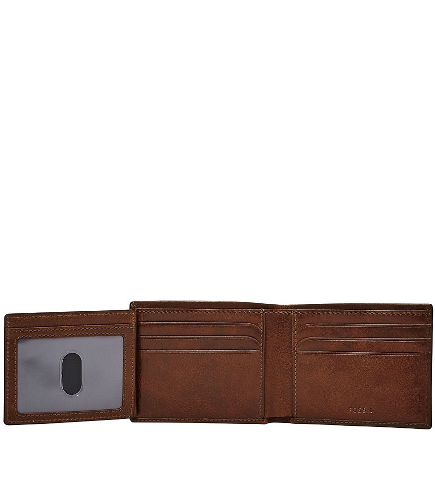 Fossil Beck Leather Bifold Wallet with Flip ID