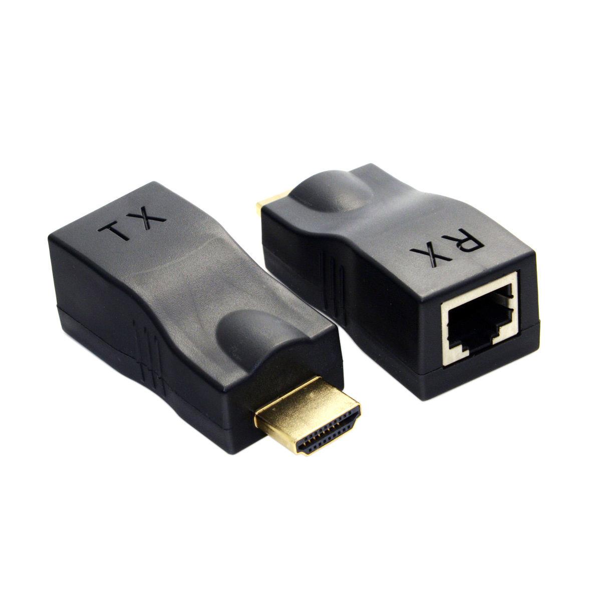 RJ45 to HDMI 1.4 Extender Over Single Ethernet LAN RJ45 CAT5E CAT6 30m