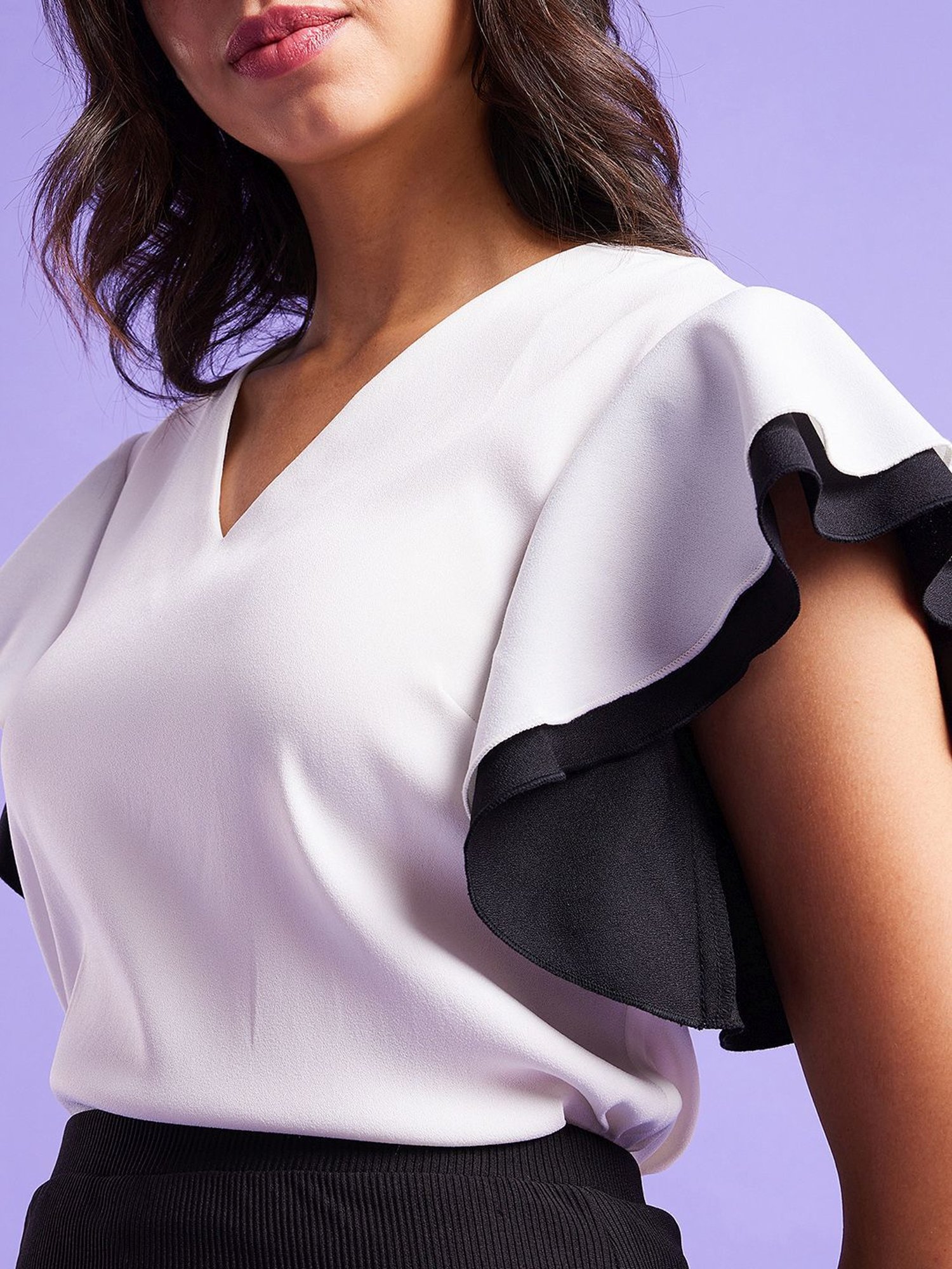 Fablestreet White Regular Fit Top