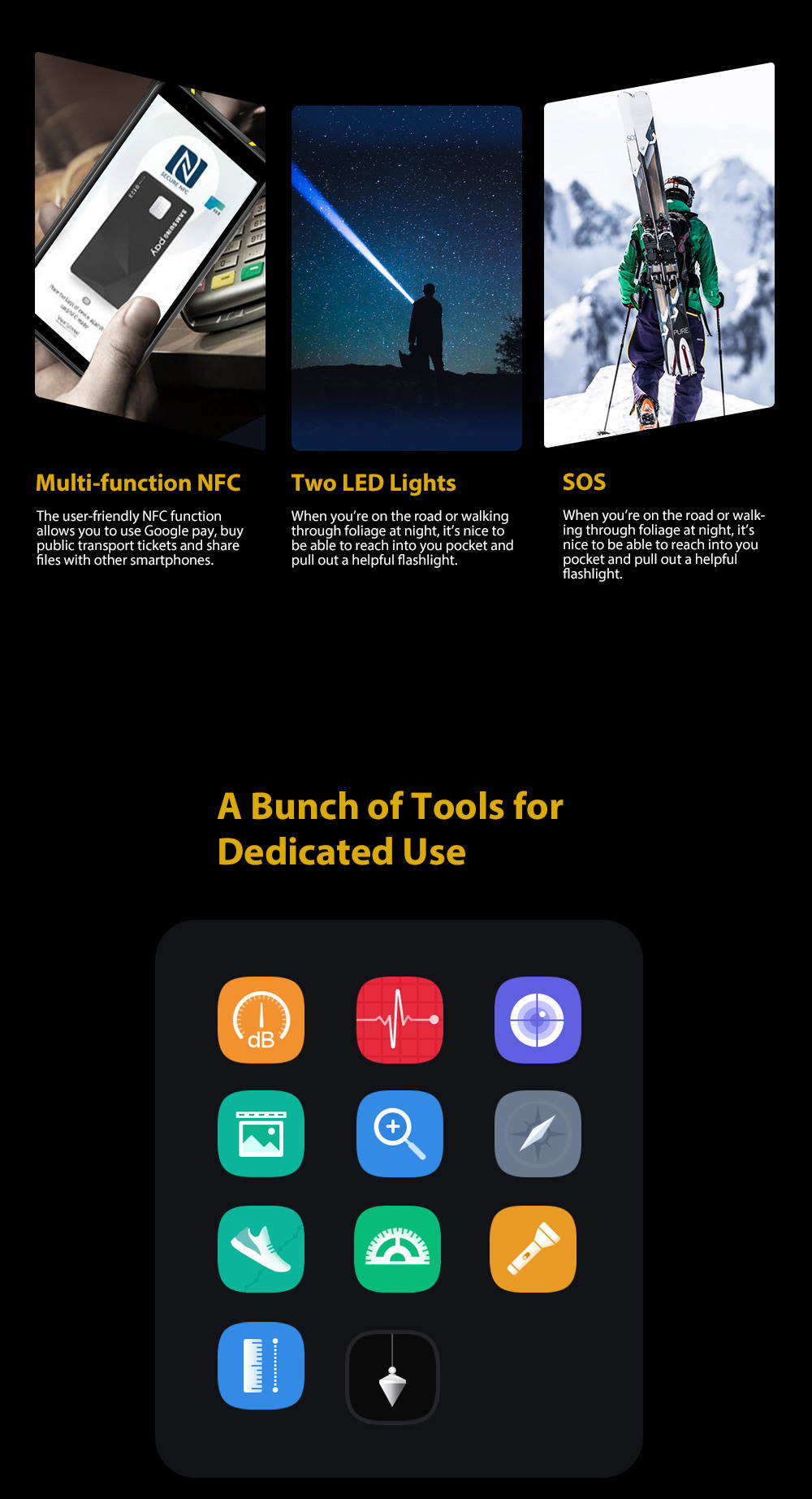 Blackview BV5100 4G Rugged IP68 Android 10 Smartphones, 4GB + 128GB, 16MP + 13MP Camera, Wireless Charging, Unlocked Mobile Phone, HD + 5.7 '', NFC FM Compass