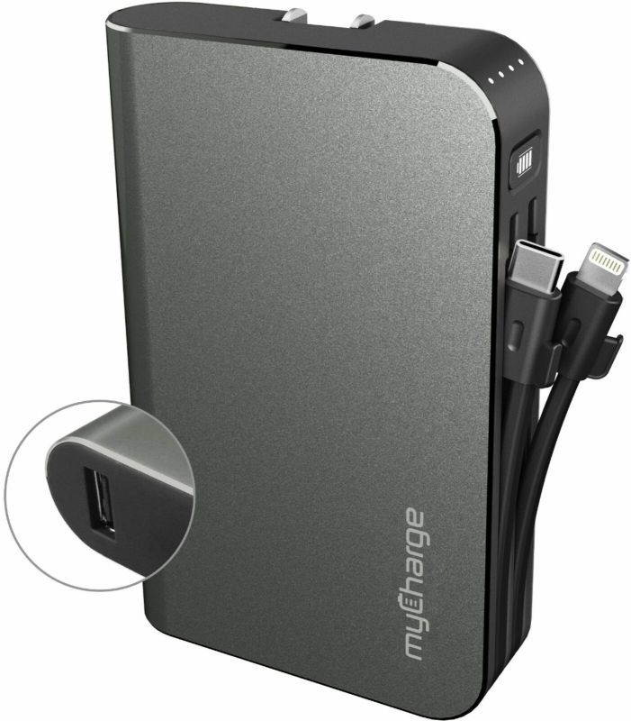 myCharge - HUB Turbo 10,050 mAh Portable Charger for Most Mobile Devices - Gray