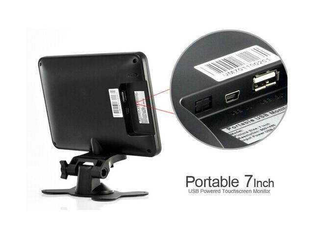 Feelworld DP-701T, 7 inch TFT LCD 4 Wire Resistive USB Powered Touchscreen Monitor for Computers,7-Inch TFT LCD Portable USB Powered Touchscreen Monitor with Built-in Stand and Stylus