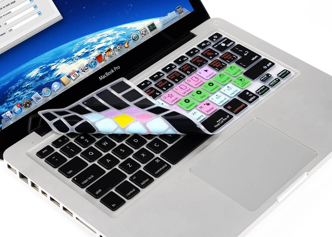 Final Cut Pro X Keyboard Cover Silicone Skin Protector for Macbook Pro 13 15 17 Inch (US / European ISO Keyboard)