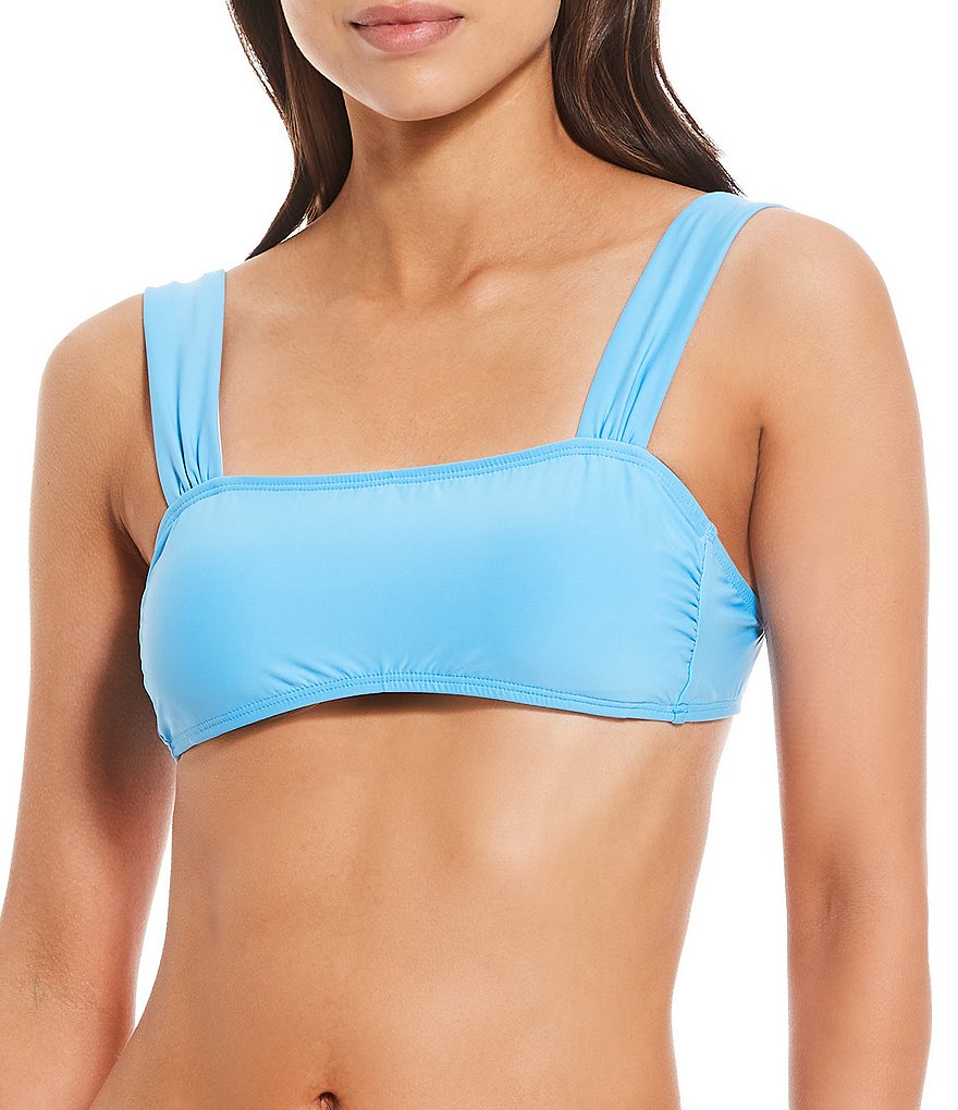 kate spade new york Dandelion Floral Mini Ruffle Swim Top