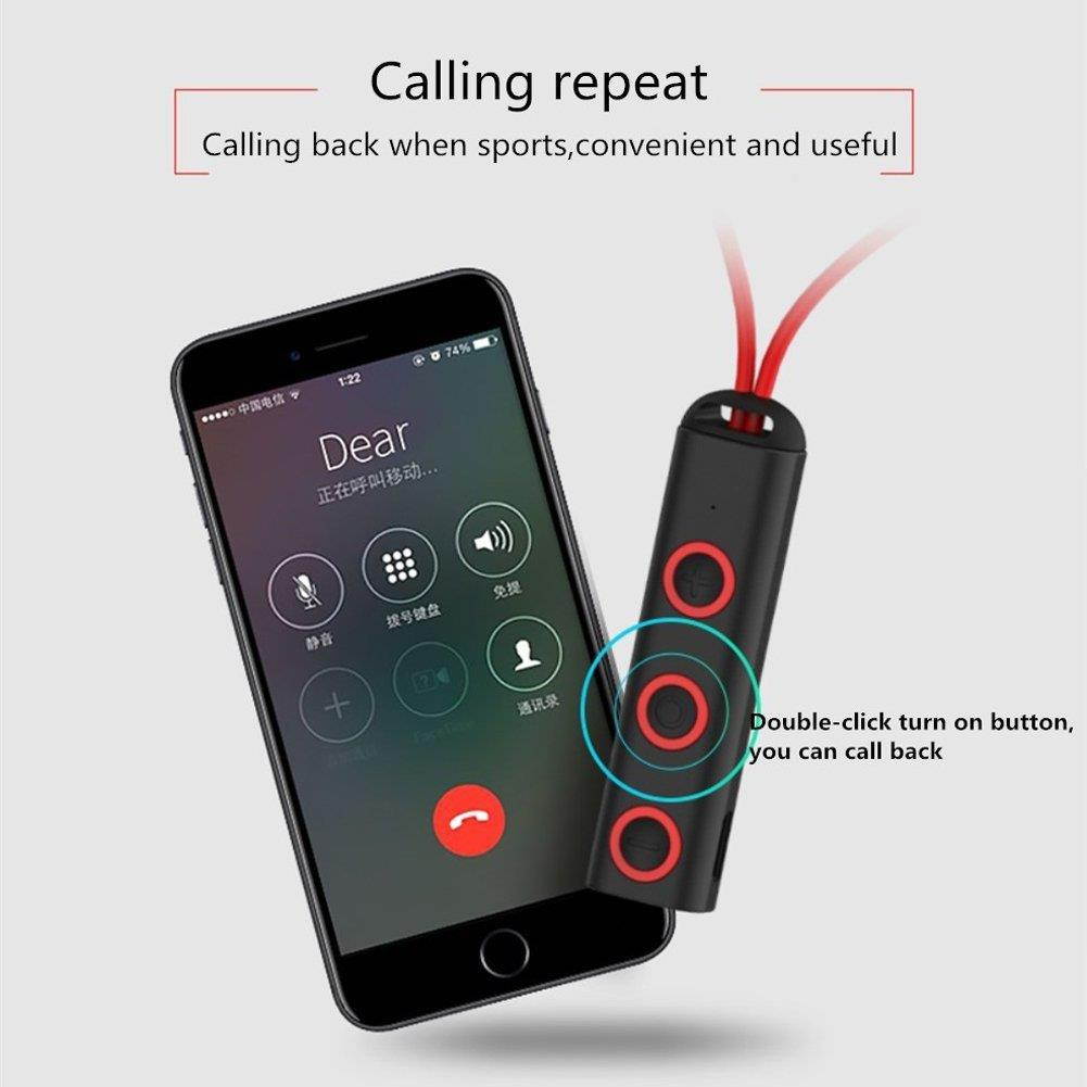 EIGIIS Bluetooth Headphones Magnetic Sports Headsets Built in Mic Noise Cancelling for Sports (White)