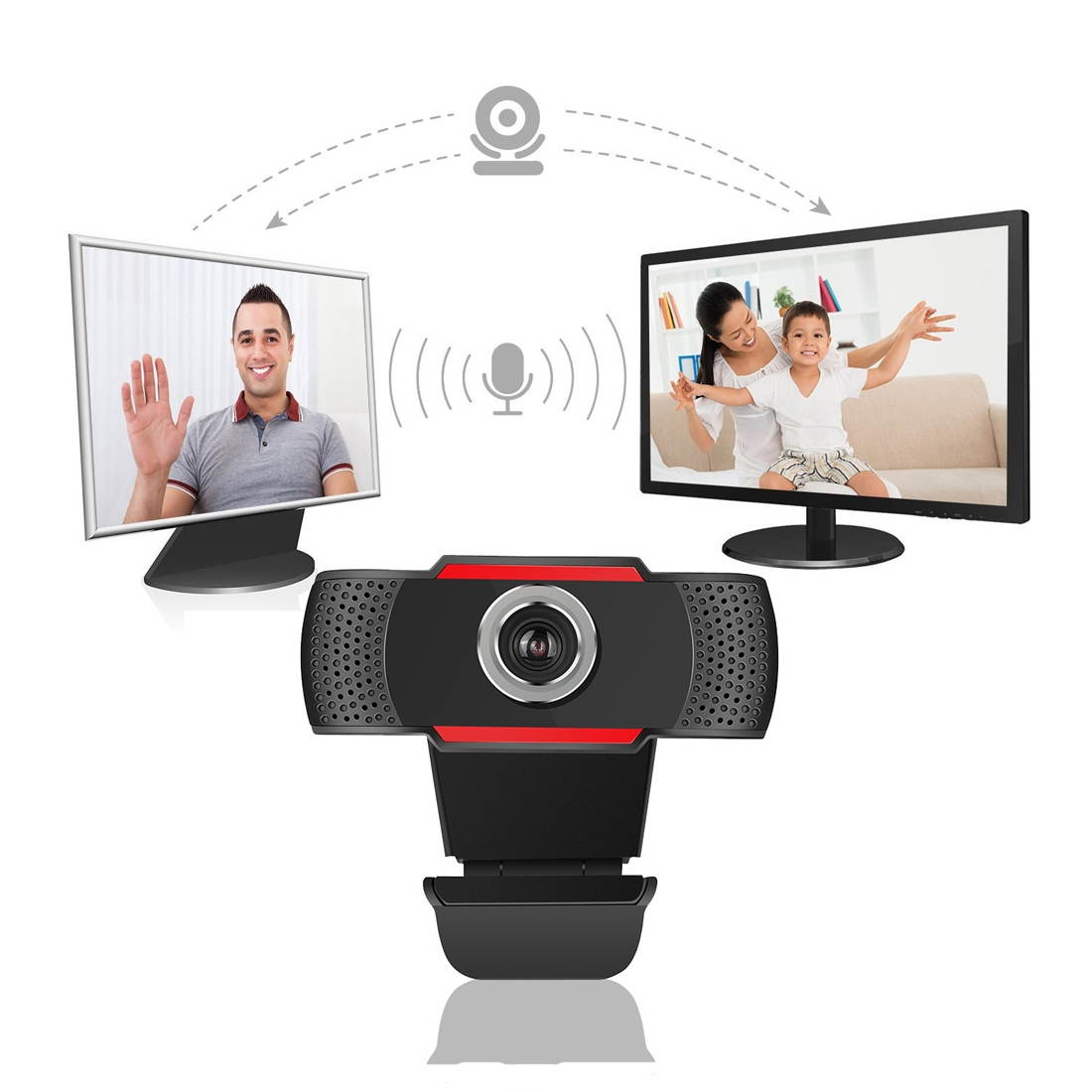 HXSJ USB Webcam HD 300 Megapixel PC Camera with Absorption Microphone