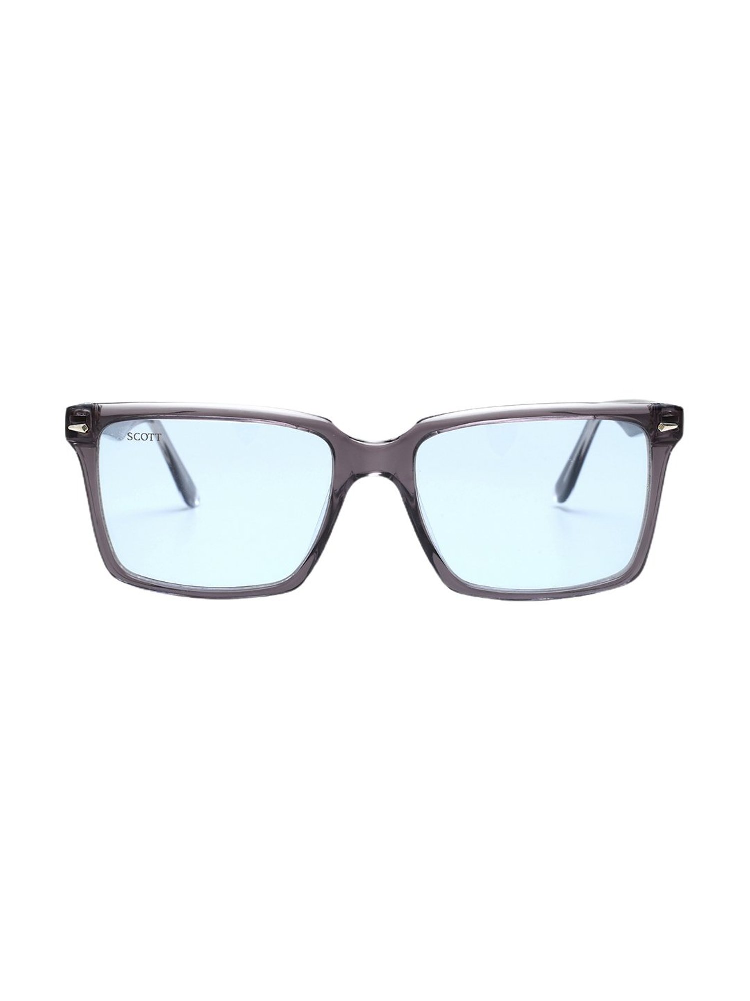 Scott Light Blue Rectangular Unisex Sunglasses