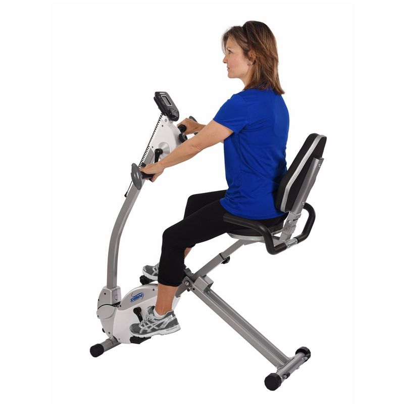 Stamina Recumbent Exercise Bike with Upper Body Exerciser - Chalk White