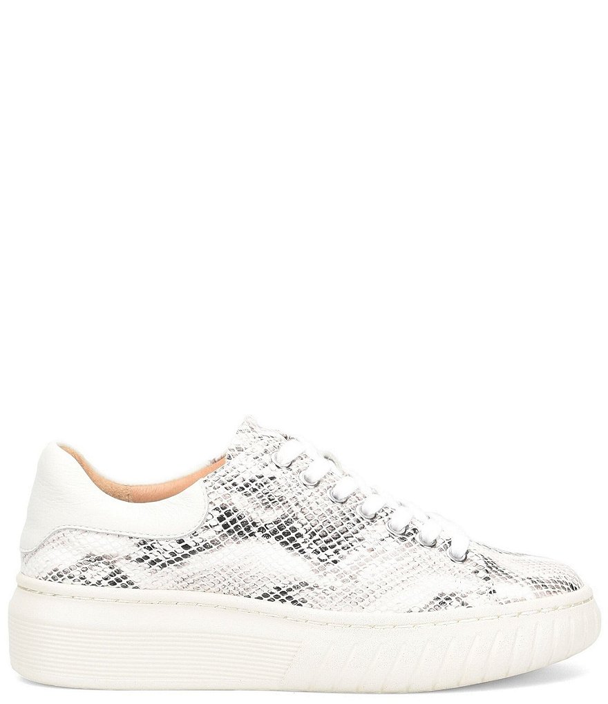 Sofft Parkyn Snake Print Leather Platform Sneakers