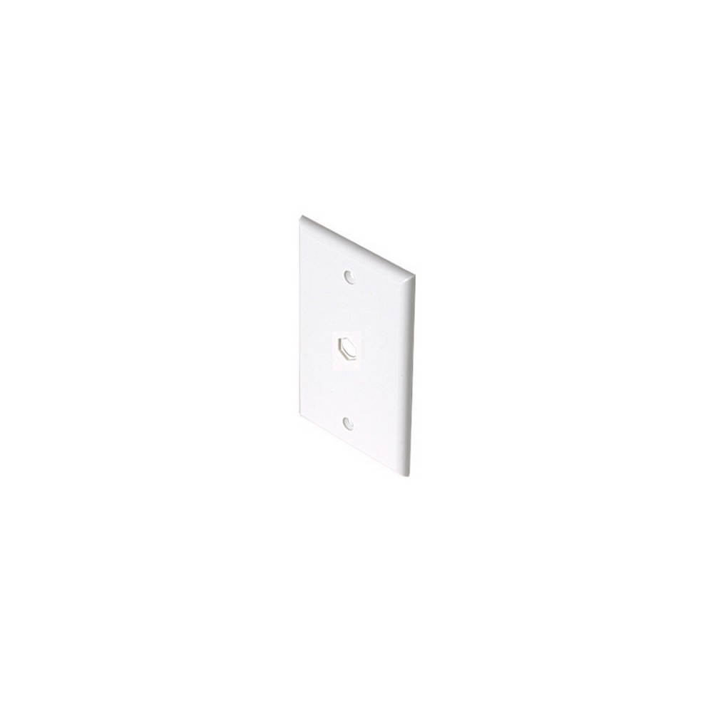 TV White 1-Hole Wall Plate