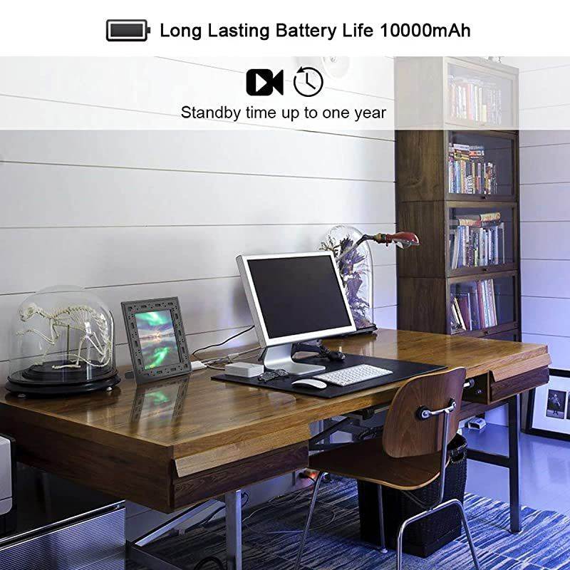 Hidden Camera  Spy Camera Photo Frame Home Security Camera Wireless HD 1080P with Night Vision PIR Detection 1 Year Standby Cell Phone APP Instant Alerts for Home and Office