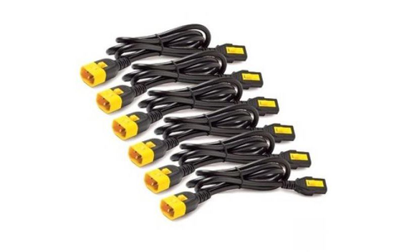 APC by Schneider Electric Power Cord Kit (6 ea), Locking, C13 to C14, 1.8m, North America - For PDU - 10 A - Black - 6 ft Cord Length - 6