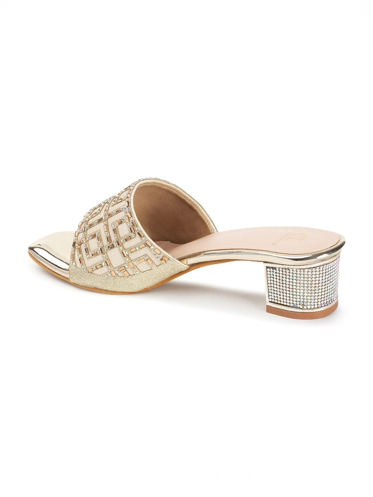 Carlton London Women's Gold Ethnic Sandals