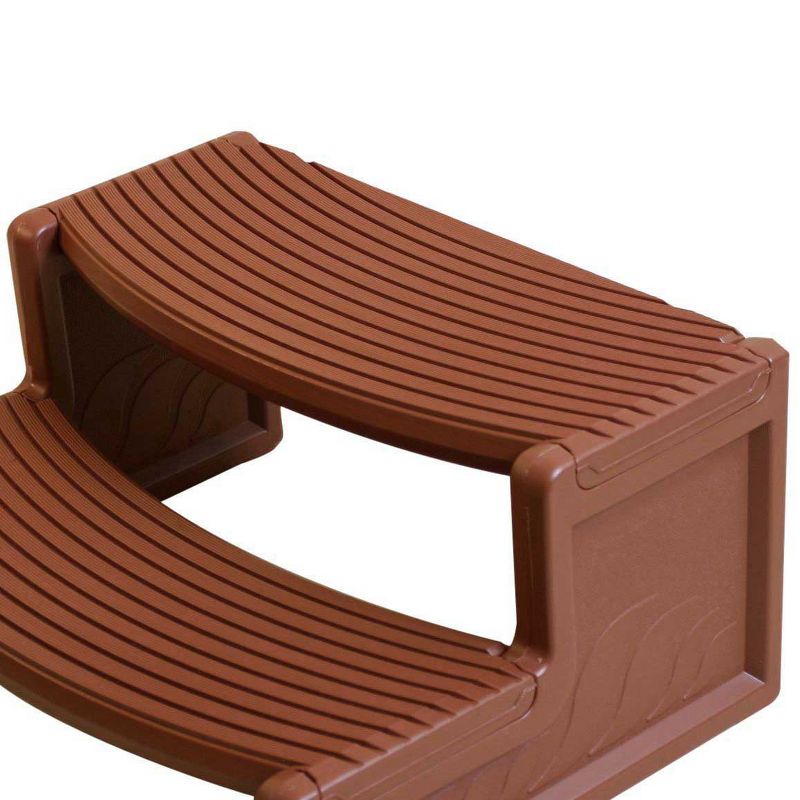 Confer Plastics HS2 Resin Multi Purpose Spa Hot Tub Handi-Step Steps, Mahogany
