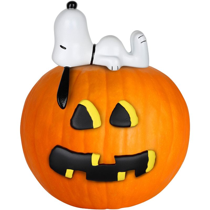 Gemmy Pumpkin Push Ins Snoopy on Pumpkin Peanuts, Orange