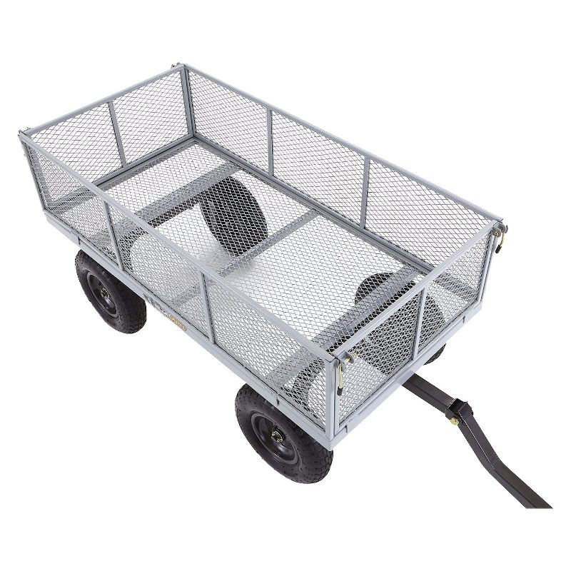 Gorilla Carts Heavy Duty Steel Utility Cart with Removable Sides and Pneumatic Tires Capacity