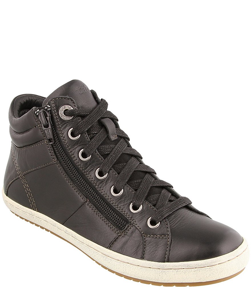 Taos Footwear Union Leather High Top Zip Sneakers