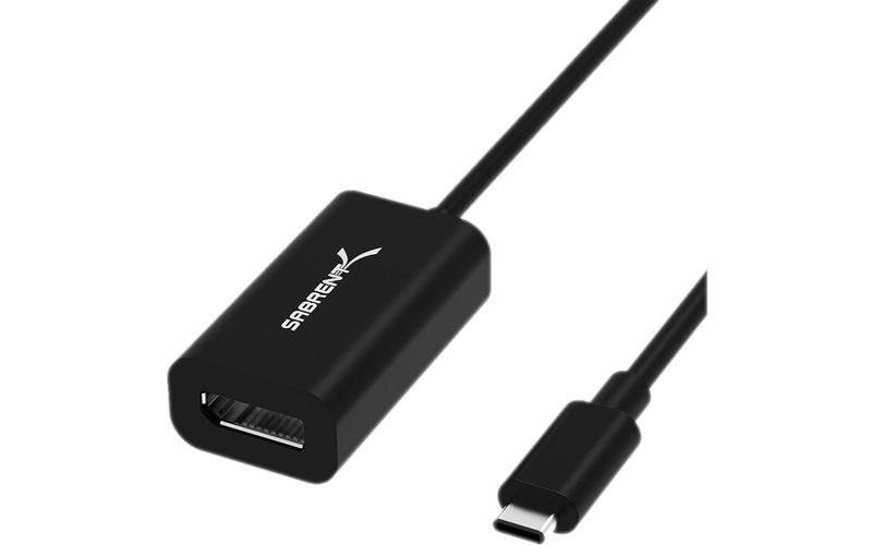 Sabrent USB 3.1 Type-C to DisplayPort Adapter (DA-DPUC) - 1 x DisplayPort Female Digital Audio/Video - 1 x Type C Male USB - 3840 x 2160 Supported