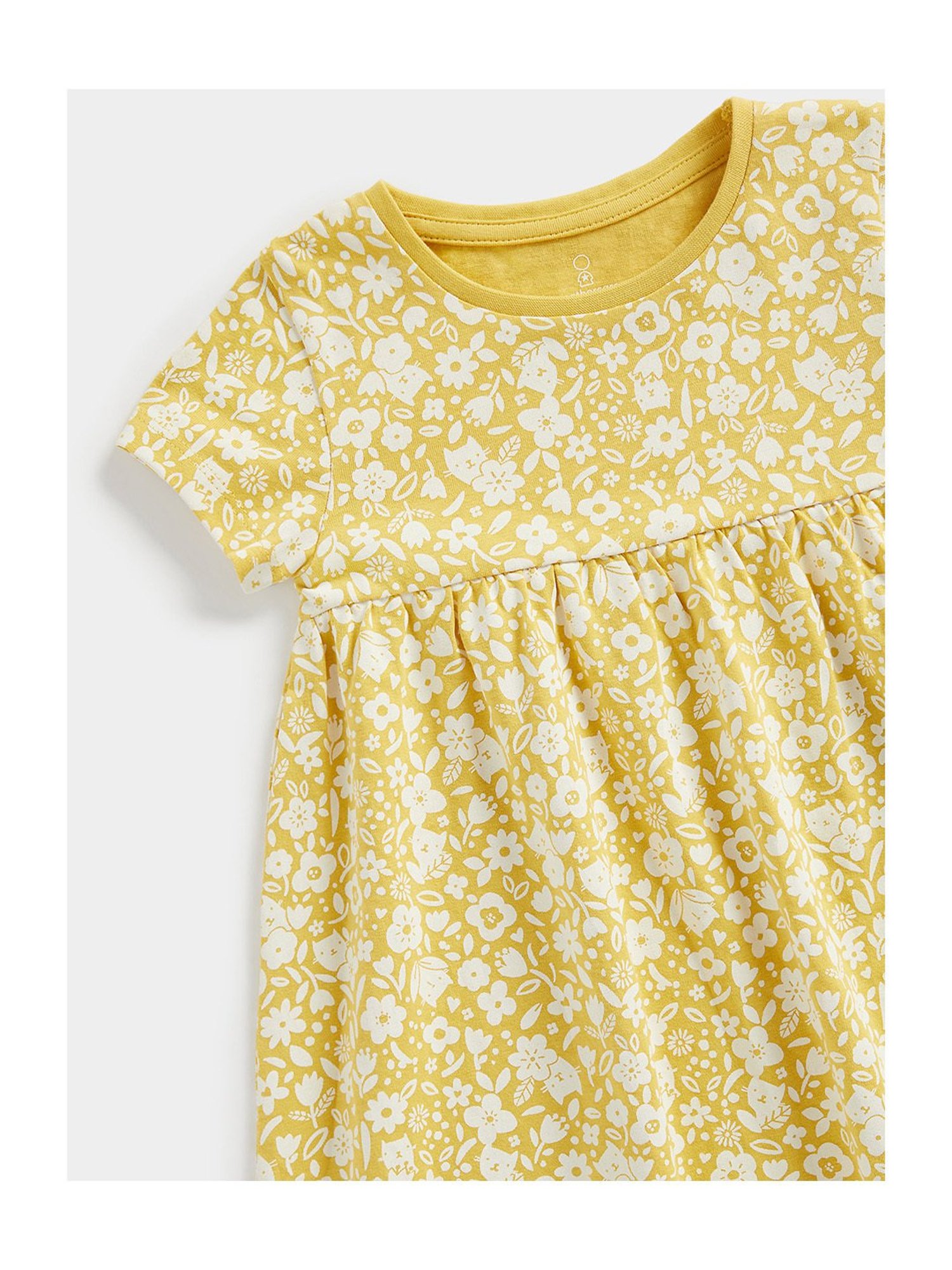 Mothercare Kids Mustard Floral Print Dress