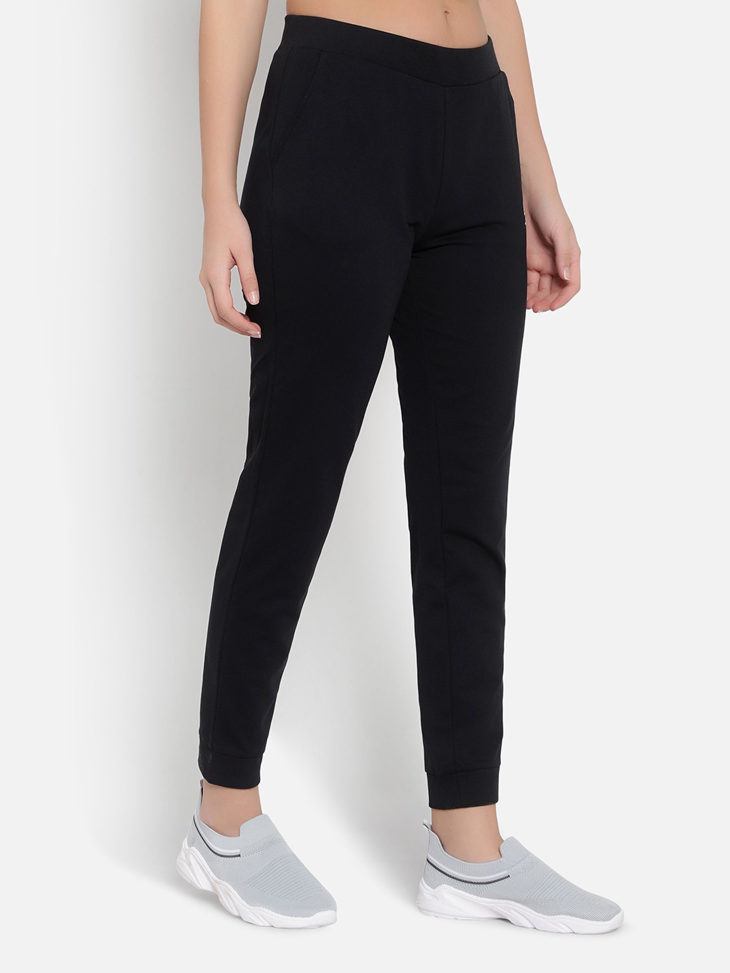 Anta Black Mid Rise Joggers