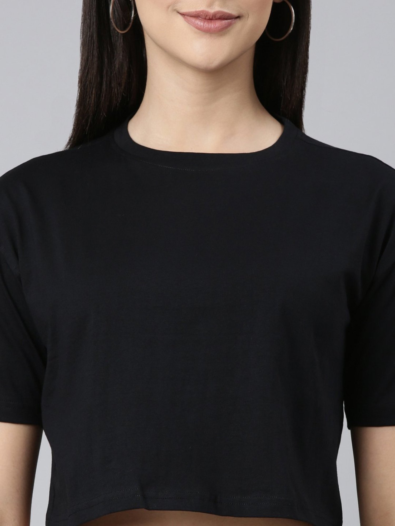 Kryptic Pure Cotton Drop Shoulder Oversized Crop T-Shirt