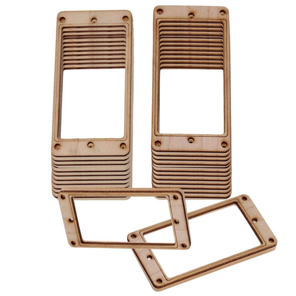 BQLZR 20xWood Color Maple Wood Pickup Mounting Rings Set for Electric Guitar Humbucker