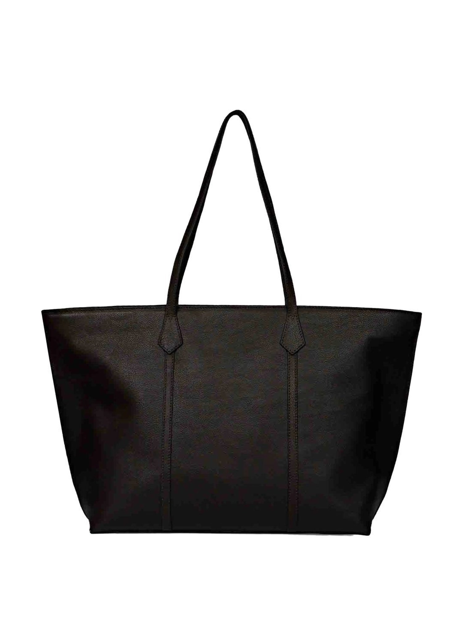 Saint G Black  Solid Medium Shoulder Handbag