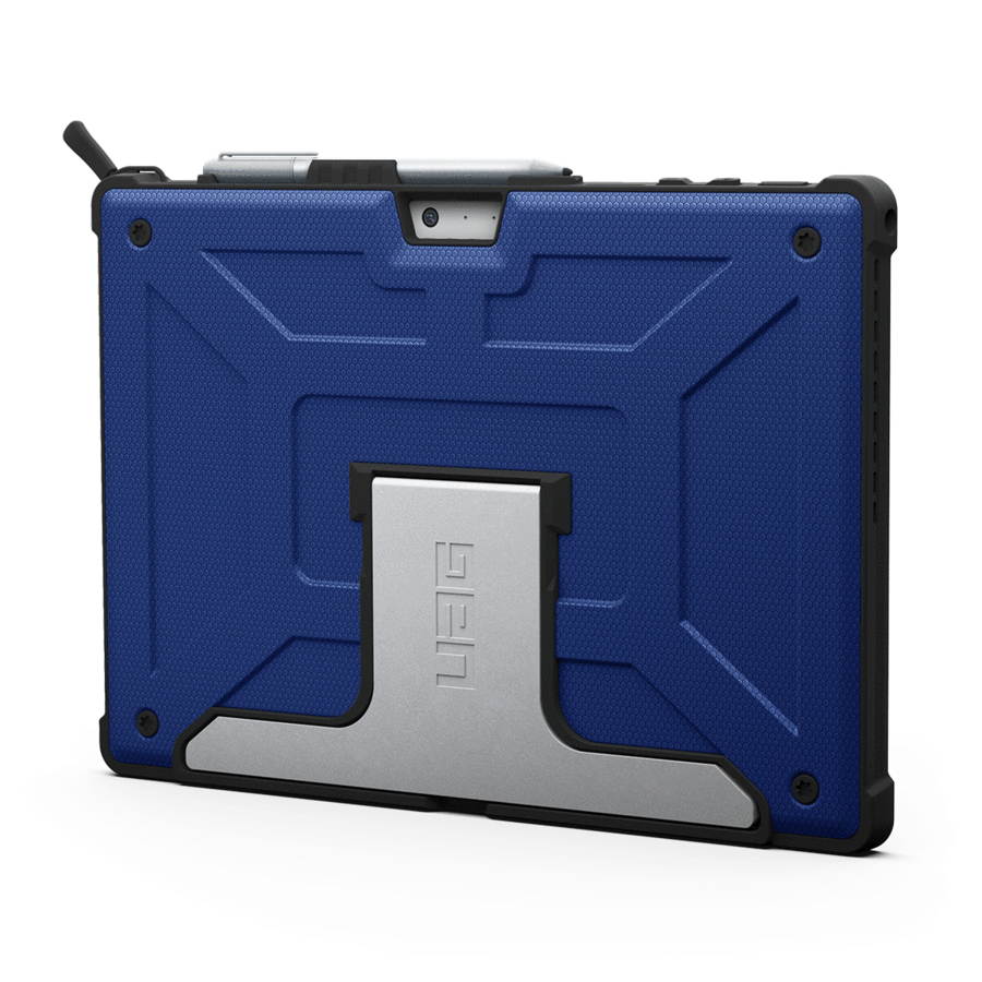 UAG Designed for Microsoft Surface Pro 7 Plus, Surface Pro 7, Pro 6, Pro 5th Gen (2017) (LTE), Pro 4 Feather-Light Rugged [Cobalt] Aluminum Stand Military Drop Tested Case
