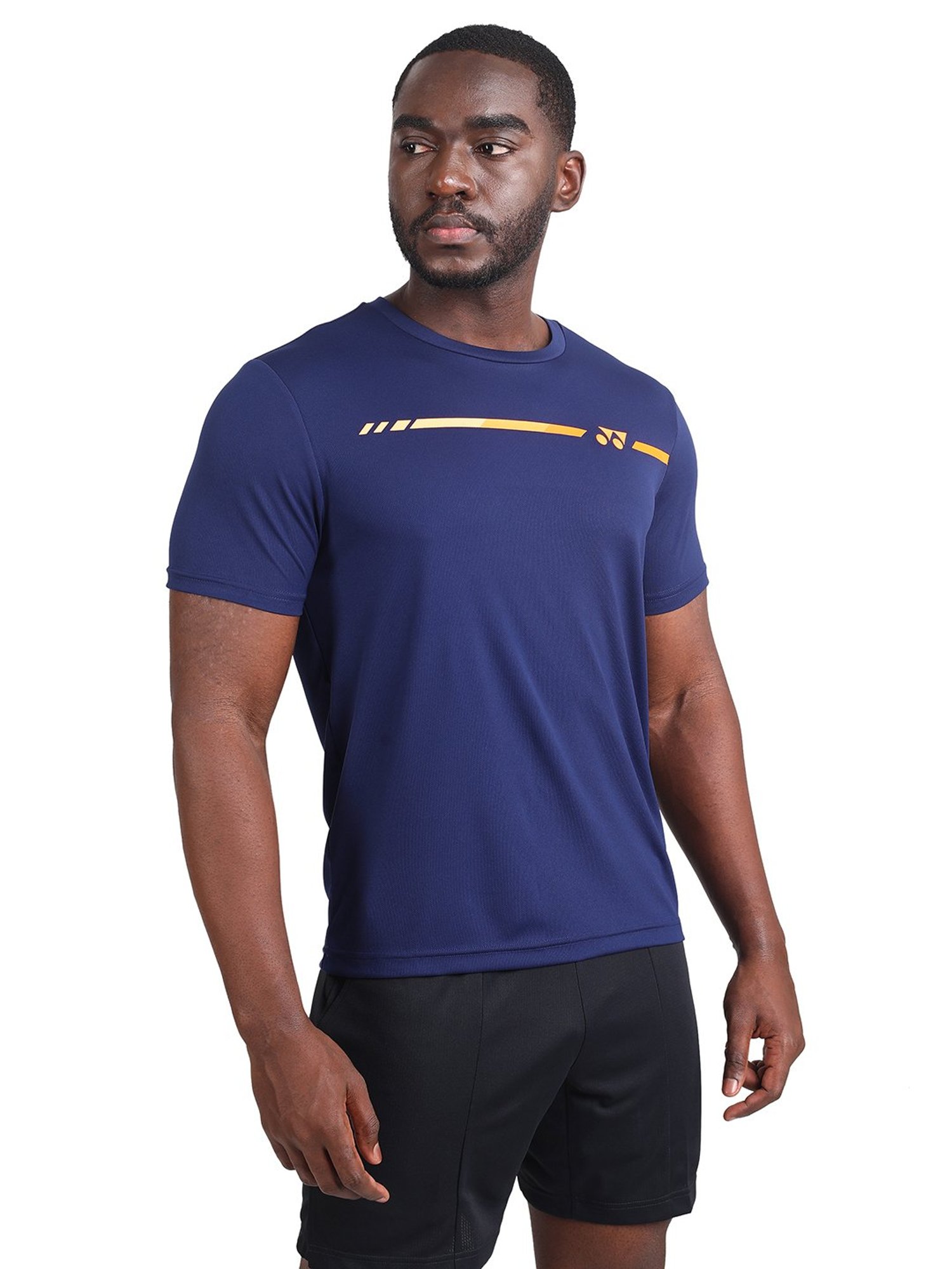 Yonex Patriot Blue Regular Fit Graphic Print Badminton T-Shirt