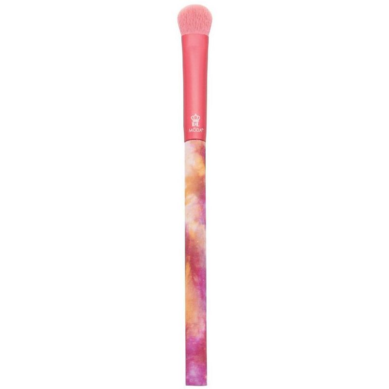 MODA Brush 5pc Calming Coral Tie Dye Makeup Brush Set, Includes - Blush, Domed Shadow, Crease, and Angle Eyeliner Brushes