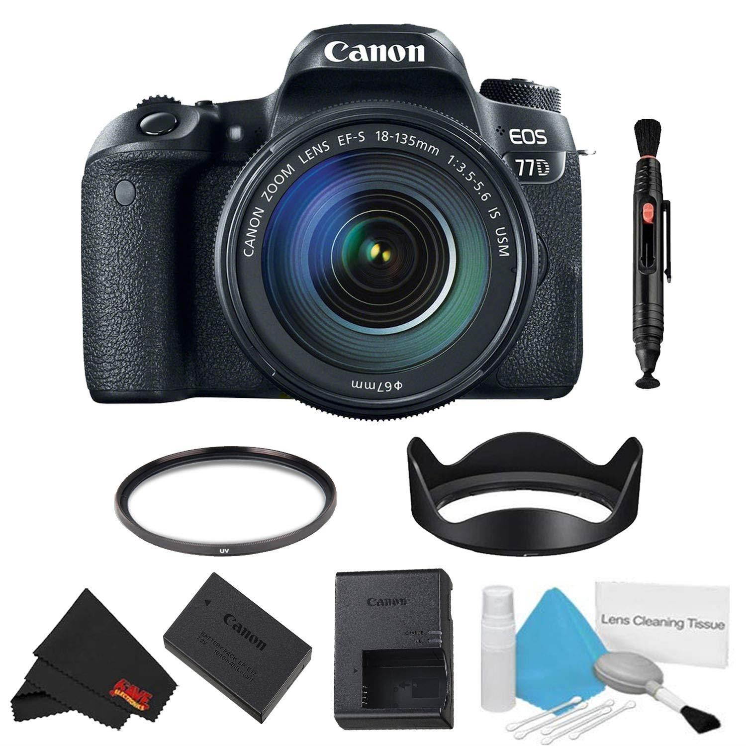 Canon EOS 77D DSLR Camera with 18-135mm Lens Bundle (Intl Model)