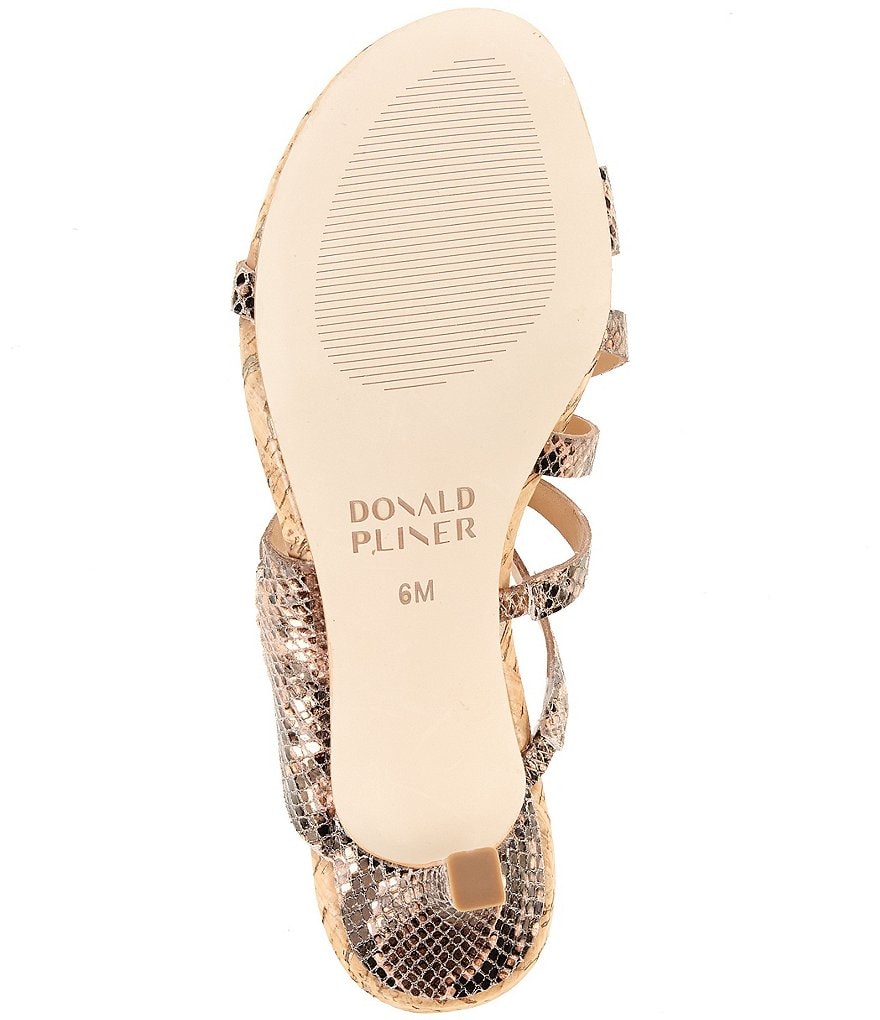 Donald Pliner Kalise Snake Print Leather Toe Ring Slide Dress Sandals