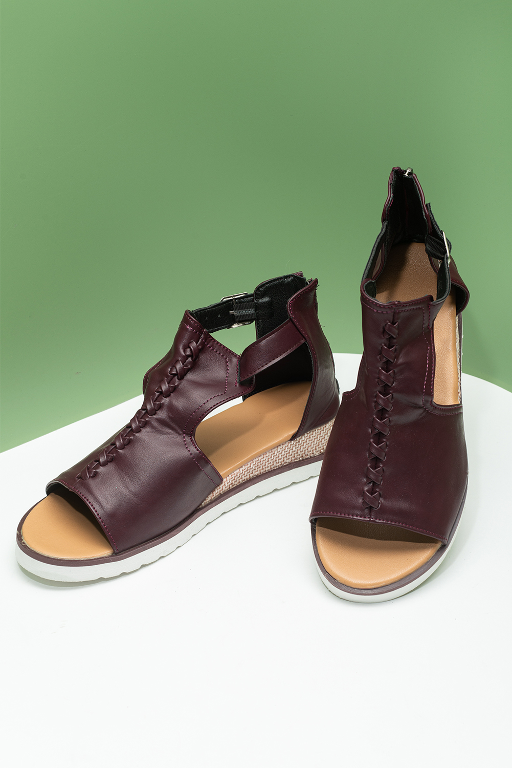 Aetrex Jillian Sport Leopard Print EVA Water Friendly Wedge Sandals