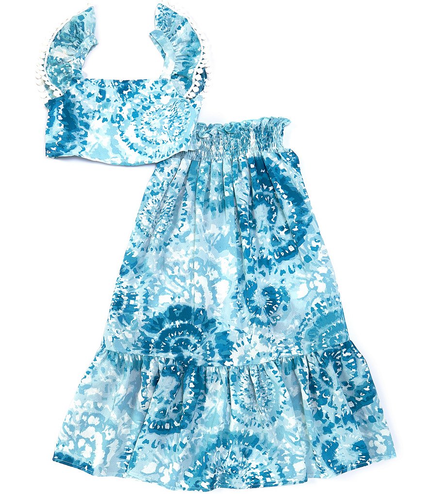 Ally B Big Girls 7-16 Flutter-Sleeve Dotted Top & Shorts Set