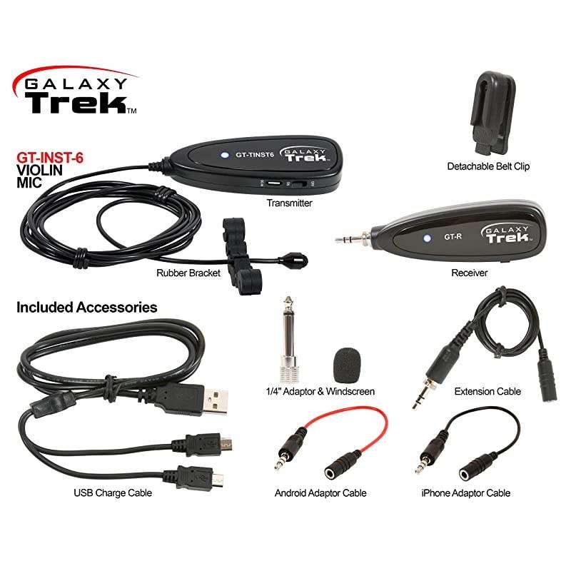 GalaxyTrek Wireless Clip-On Violin Mic (GT-INST-6)