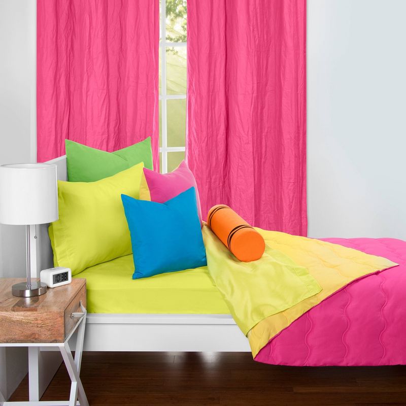 50"x84" Blackout Grommet Curtain Panels Hot Magenta Pink - Crayola