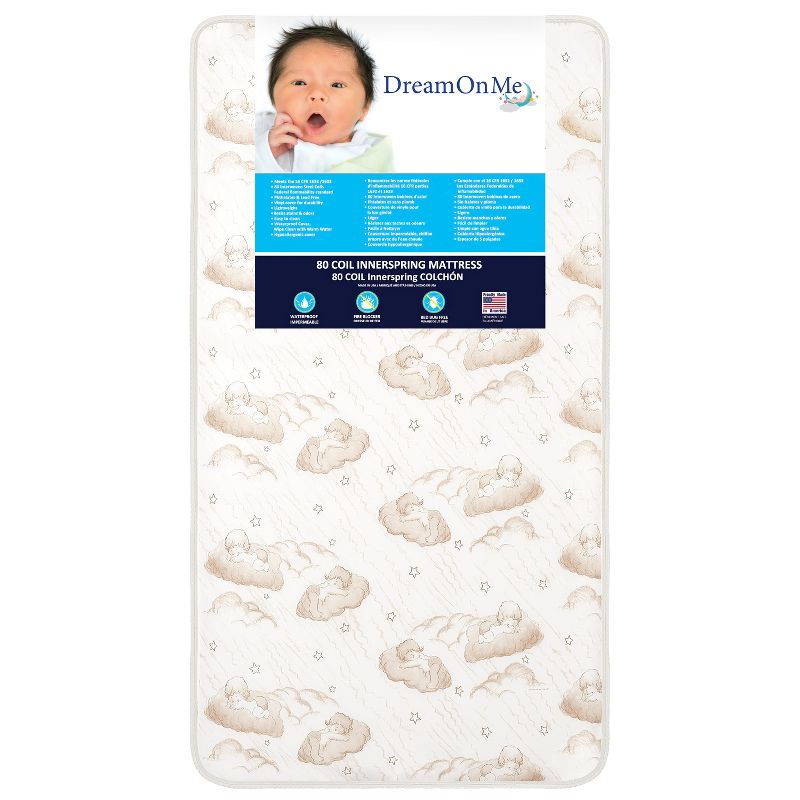 Dream On Me Twinkle 5" 80 Coil Spring Crib & Toddler Bed Mattress - Gator Green
