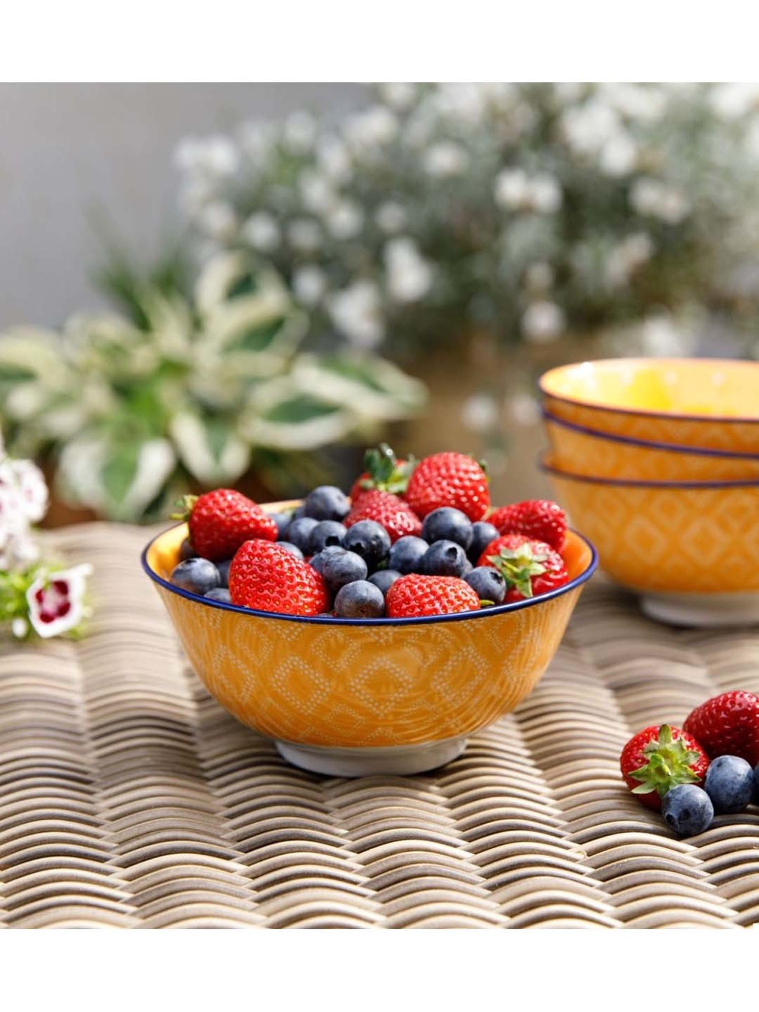 KitchenCraft Orange Stoneware Fruit Bowl