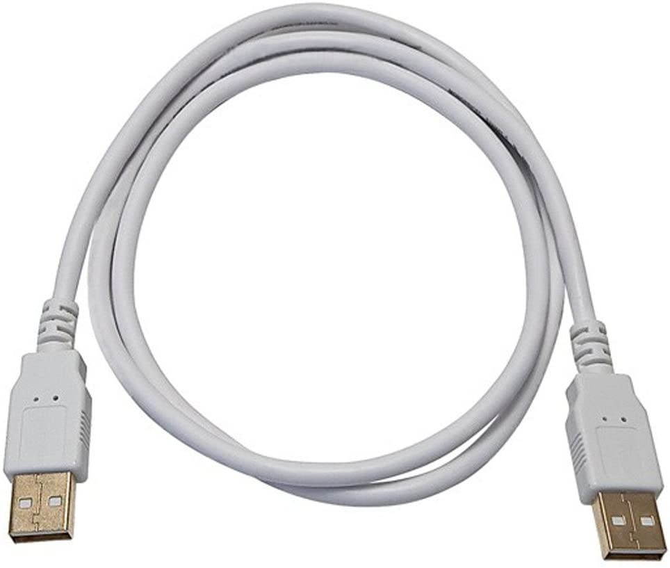 1.5ft USB 2.0 A Male to A Male 28/24AWG Cable (Gold Plated) - White for Data Transfer Hard Drive Enclosures Printers Modems Cameras and More!