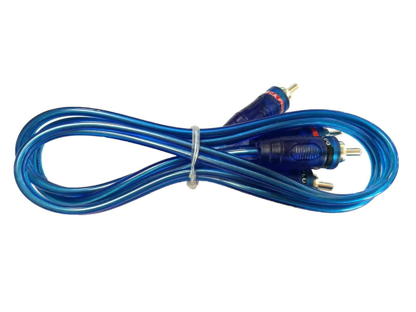 Absolute 12' RCA Stereo Plug Cable 2 Male to 2 Male Car Stereo Marine Home Audio