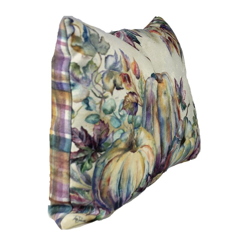 Fall 12.0" Autumn Jewels Pillow Pumpkins Leaves Decor  -  Decorative Pillow