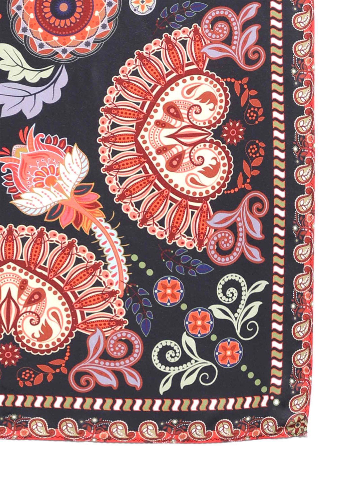 Tossido Multicolor Floral Scarf & Bag Scarf Set