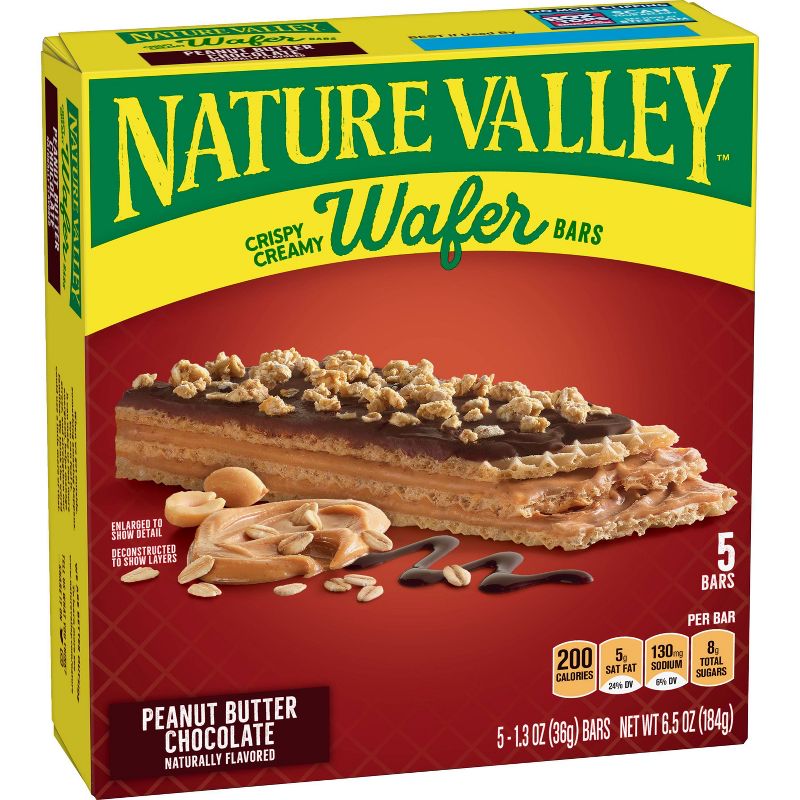 Nature Valley PB Chocolate Crispy Creamy Wafer Bar - 6.5oz/5ct