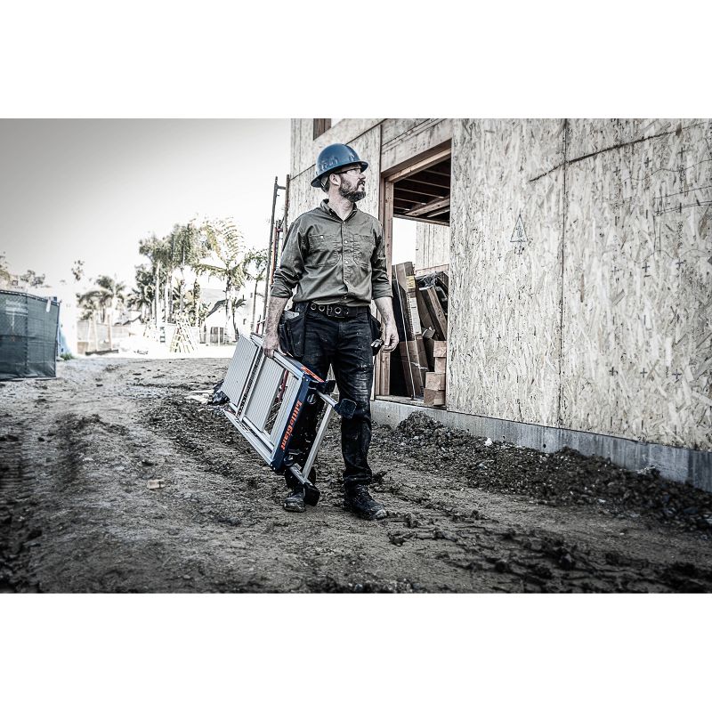 Little Giant Ladder Systems 3-step ANSI Type IAA 375lb Aluminum Stepstool with handrail Gray